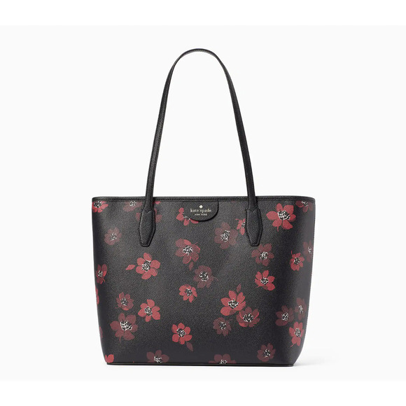 NWT | Kate Spade | Floral Lori Tote | Black & Red - Picture 1 of 6